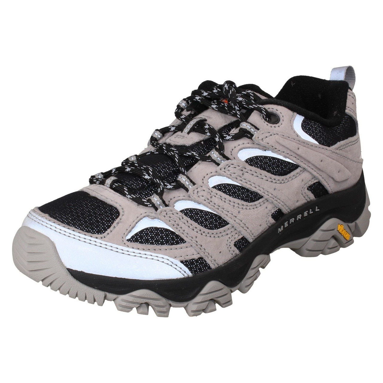 Ladies Merrell Vibram With A Sole Lace Up Walking Shoes Moab 3 Reflective