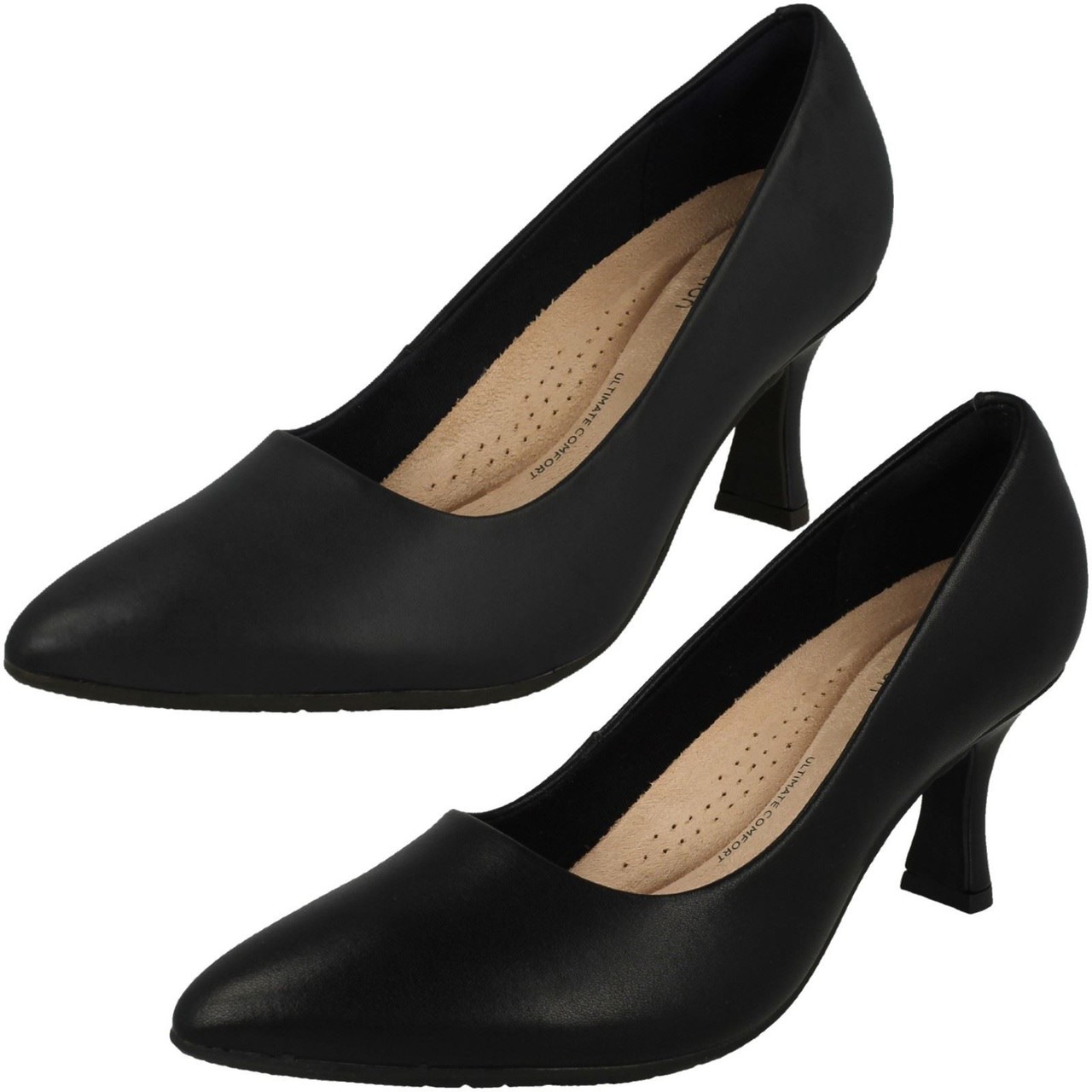 Clarks low deals heel court shoes