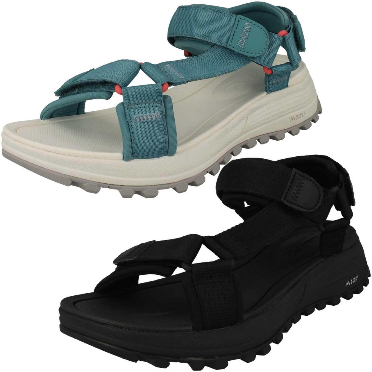 Ladies Clarks Mimic Grip Soled Strappy Walking Sandals ATL Trek