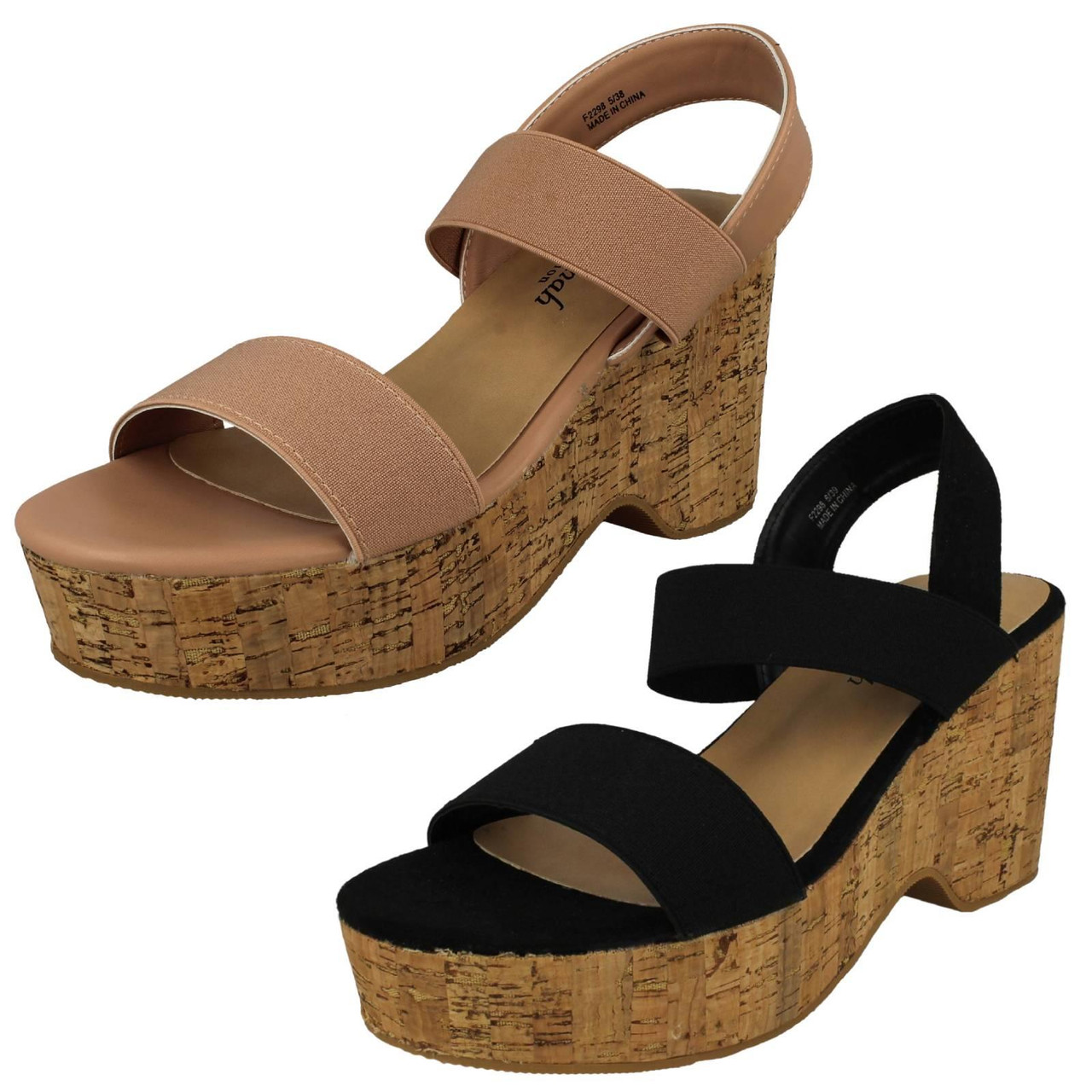 Ladies cork sales wedge sandals