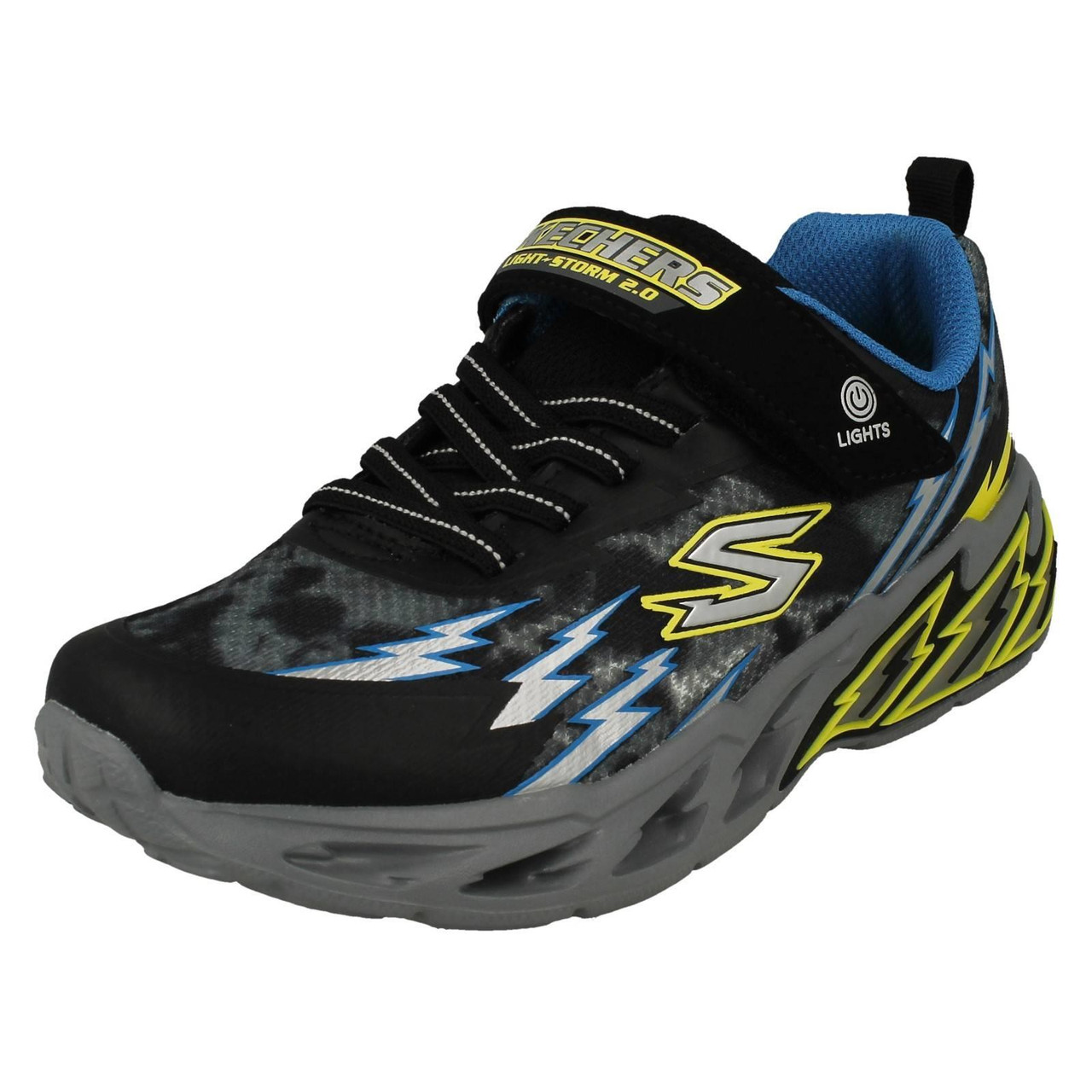 Light Storm Skechers Light Up White Boys Skechers Casual Light Up