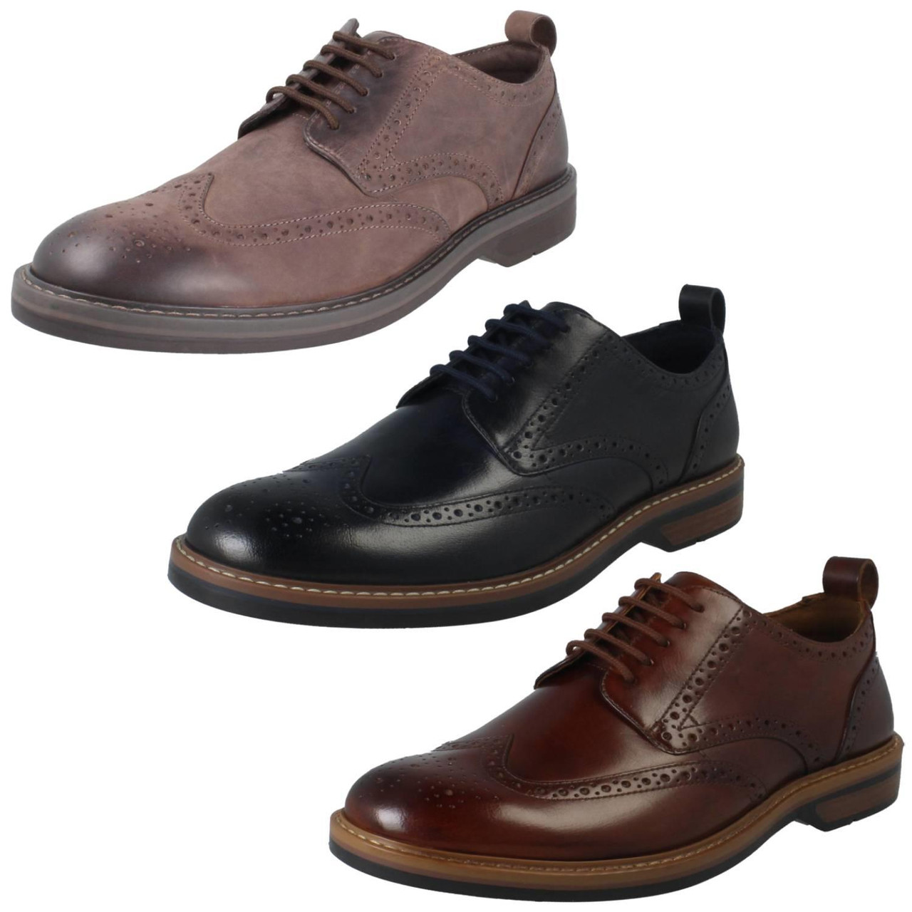 Brogue Clarks Mens Smart Shoes Mens Clarks Smart Casual Lace Up