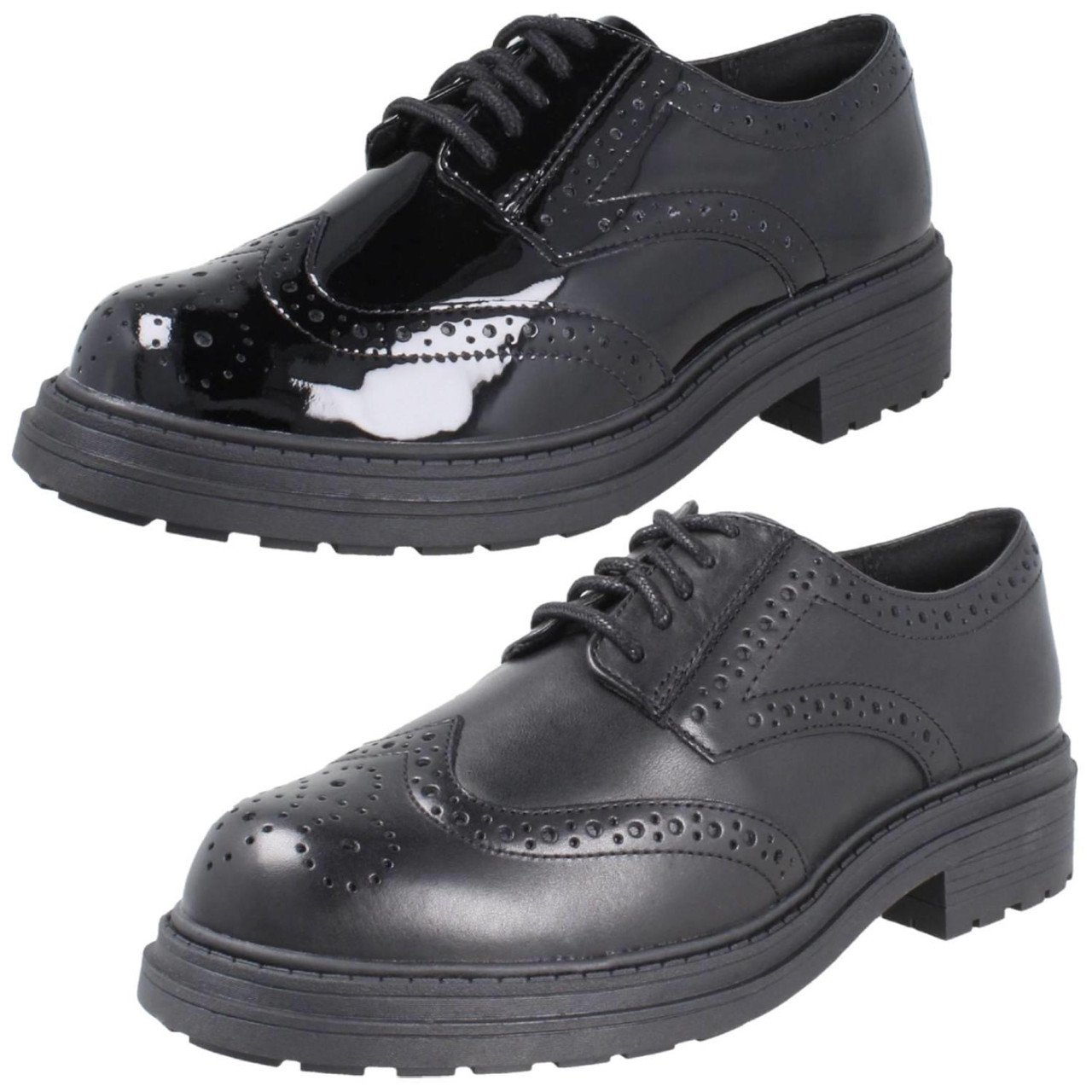 Ladies Clarks Chunky Sole Brogue Lace Up Shoes Orinoco3 Derby