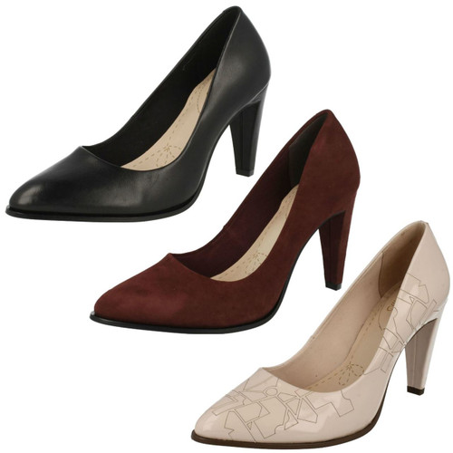 Ladies Clarks High Heel Softwear Shoes Anika Kendra