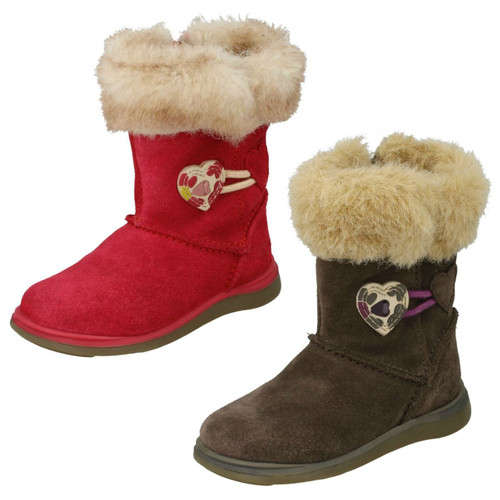 clarks boots kids red
