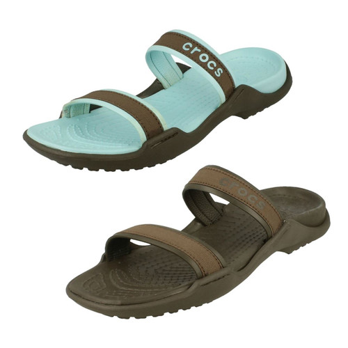 Buy Crocs Cleo Chocolate & Cotton Candy Sandals Online at best price at  TataCLiQ