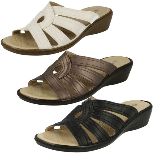 Women's Side Empty Design Sandals Back Zipper Solid Color - Temu