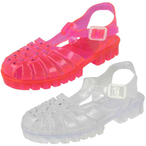 Girls Spot On Jelly 'Buckle Sandals' 