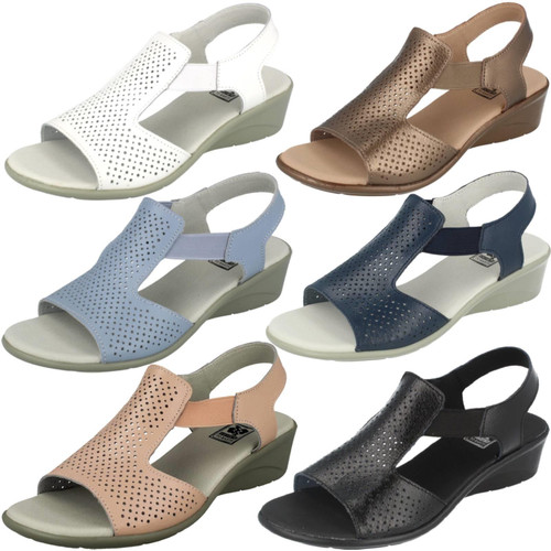 Ladies Down To Earth Casual Wedge Sandals F10879