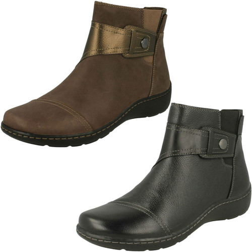 Ladies Clarks Braid Detailed Ankle Boots - Cora BraidBoot