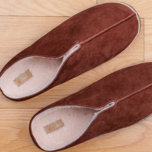 clarks mens velcro slippers