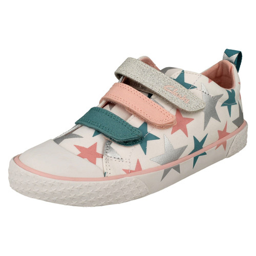 clarks canvas trainers