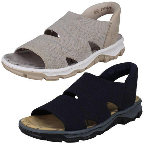 Ladies Rieker Ready2Go Slip On Sandals 68895