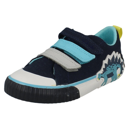 Boys Clarks Casual Canvas Shoes - Foxing Tail K