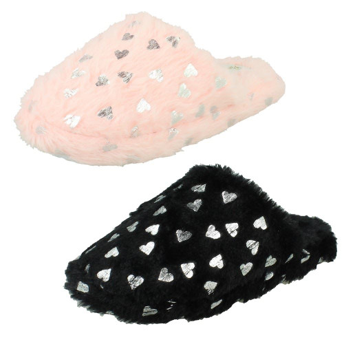 Girls Pineapple Fluffy Mule Slippers X3R022