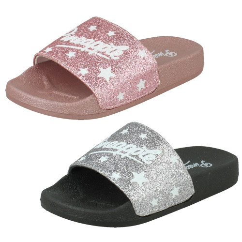Girls Pineapple Casual Sliders Sandals H0R384