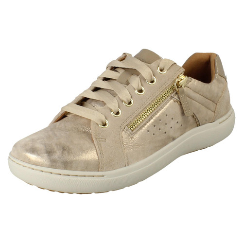 Ladies Clarks Leather Trainers - Nalle Zen