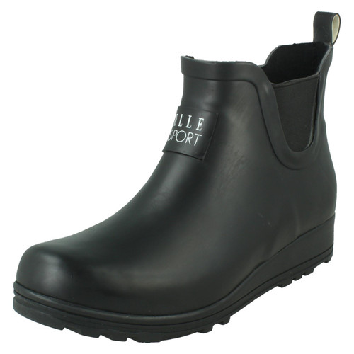 Ladies Elle Sport Pull On Short Ankle Wellington Boots X1R278