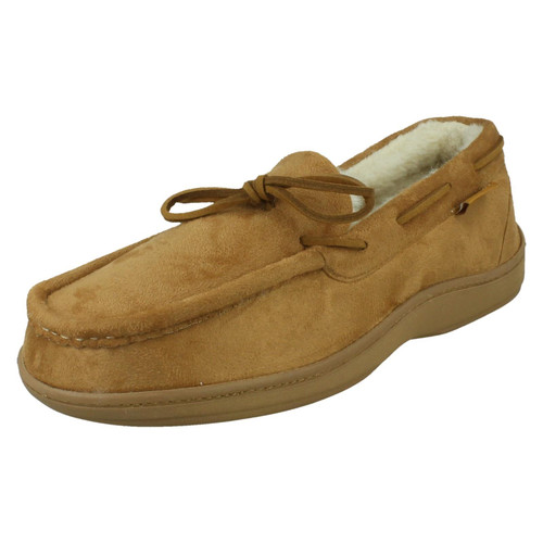 Mens Padders Memory Foam Washable Wide Slippers - Cayenne