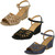 Ladies Anne Michelle Mid Heel Cut Out Vamp Sandals