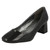 Ladies Anne Michelle Mid Chunky Heel Patent Court Shoes F9R992