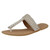 Ladies Spot On Leather Collection Beaded Toe Post Sandals