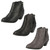 Ladies Spot On Cowboy Style Ankle Boots with Zip Detail