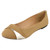 Ladies Spot On Twist Vamp Trim Ballerinas