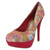 Ladies Spot On Heeled Platform Court Shoe