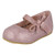 Girls Spot On Flat Shoe With Glitter Bow Decoration