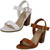 Ladies Anne Michelle Wide Fitting High Stack Heel Sandals F10910