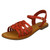 Ladies Leather Collection Flat Strappy Sandals F00200