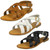 Ladies Leather Collection Buckle Slingback Sandals F00229