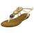 Ladies Savannah Large Stone Toe Post Sandals