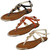 Ladies Savannah Flat Toe Post Sandals with Snake Design