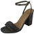 Ladies Spot On Open Toe Block Heel Sandals With Ruffle Front