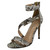 Ladies Spot On Snake Print Sandals F10913