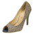 Ladies Spot On Heeled Peeptoe Court Shoes