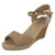 Ladies Spot On Cork Wedge Sandals F2265