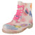 Ladies Spot On Chunky Sole Ankle Boots F50224