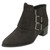 Ladies Spot On Buckle Detail Mid Heel Ankle Boot