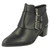 Ladies Spot On Buckle Detail Mid Heel Ankle Boot