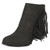 Ladies Spot On Cut Out Heel Ankle Boots