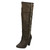 Ladies Spot On Knee High Fleece Lined Heeled Boots