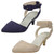 Spot On Mid Heel Ankle Strap Court Shoe