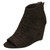 Ladies Spot On High Wedge Peeptoe Ankle Boots F1R0725