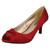 Ladies Spot On Peep Toe Party Heels F1R483