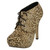 Ladies Spot On High Heel Platform Ankle Boot F5R0027