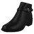 Ladies Spot On Mid Heel Ankle Boots F5R1068