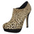 Ladies Spot On Platform Ankle Boots F5R884